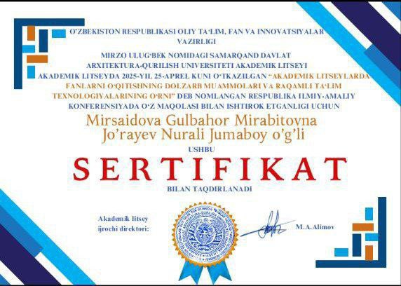 Joriy yilning 2-may kuni Bilim va malakani baholash agentligi tomonidan ingliz tili fanidan til bilish darajasi to'g'risida  sertifikat natijalari eʼlon qilindi.