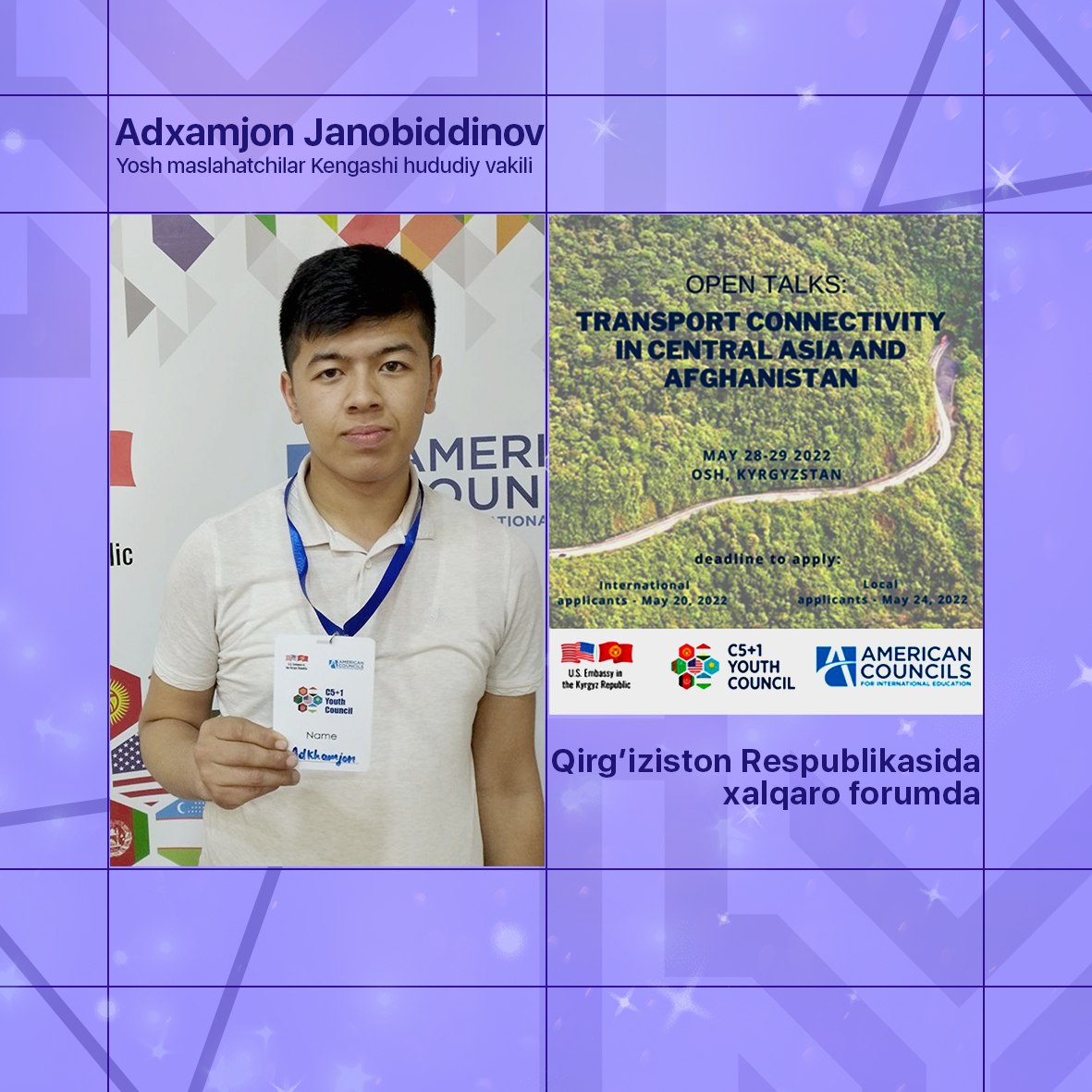 Adxamjon Janobiddinov Qirg'izistonda