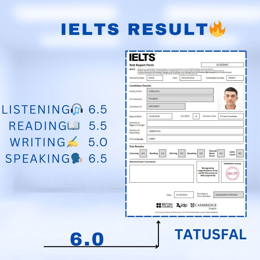 Toshkent Axborot Texnologiyalari Universiteti Samarkand filiali akademik litseyi 1️⃣va2️⃣- kurs õquvchilaridan 10 nafari Ingliz tilini bilish bõyicha xalqaro sertifikatlarni qõlga kiritdi❗️